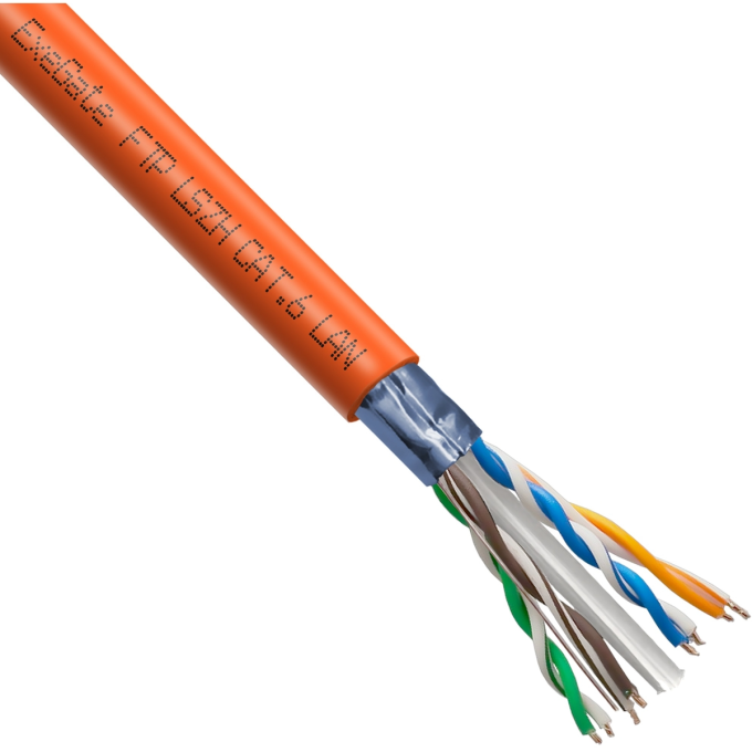 Кабель EXEGATE FUTP4-C6-CCA-S23-IN-LSZH-OR-305 FTP EX300620RUS